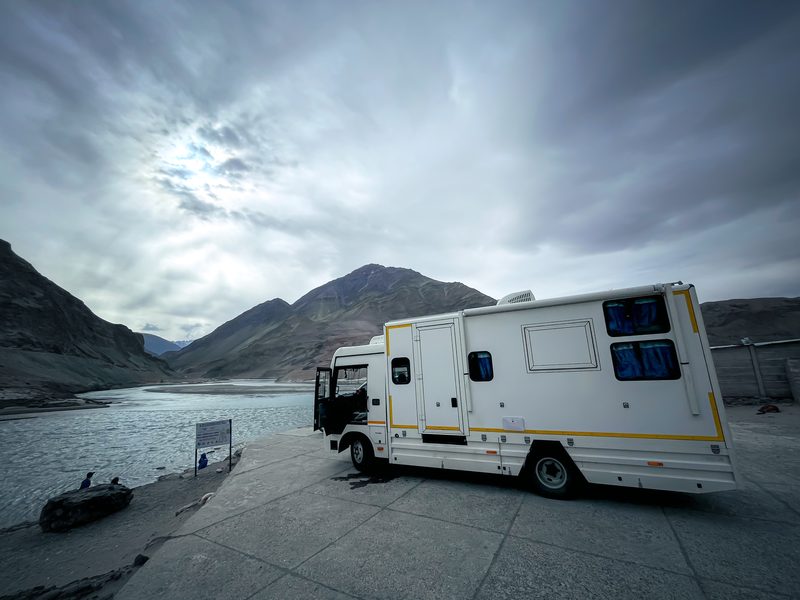 Caravan by the river