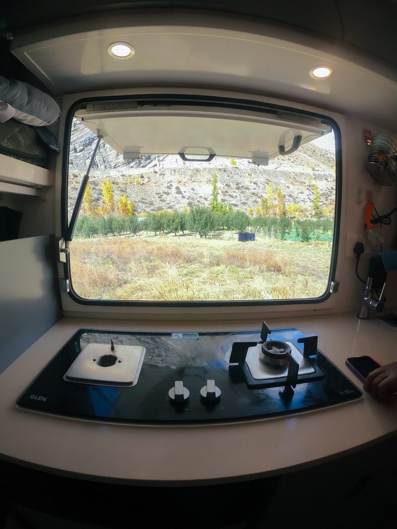 The Explorer caravan kitchen interior